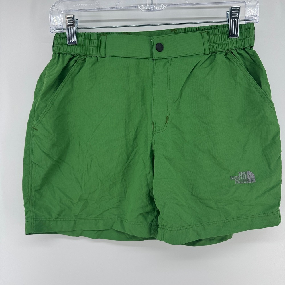 North Face Shorts Womens Medium Summit Series Pacesetter Green Black Running VTG